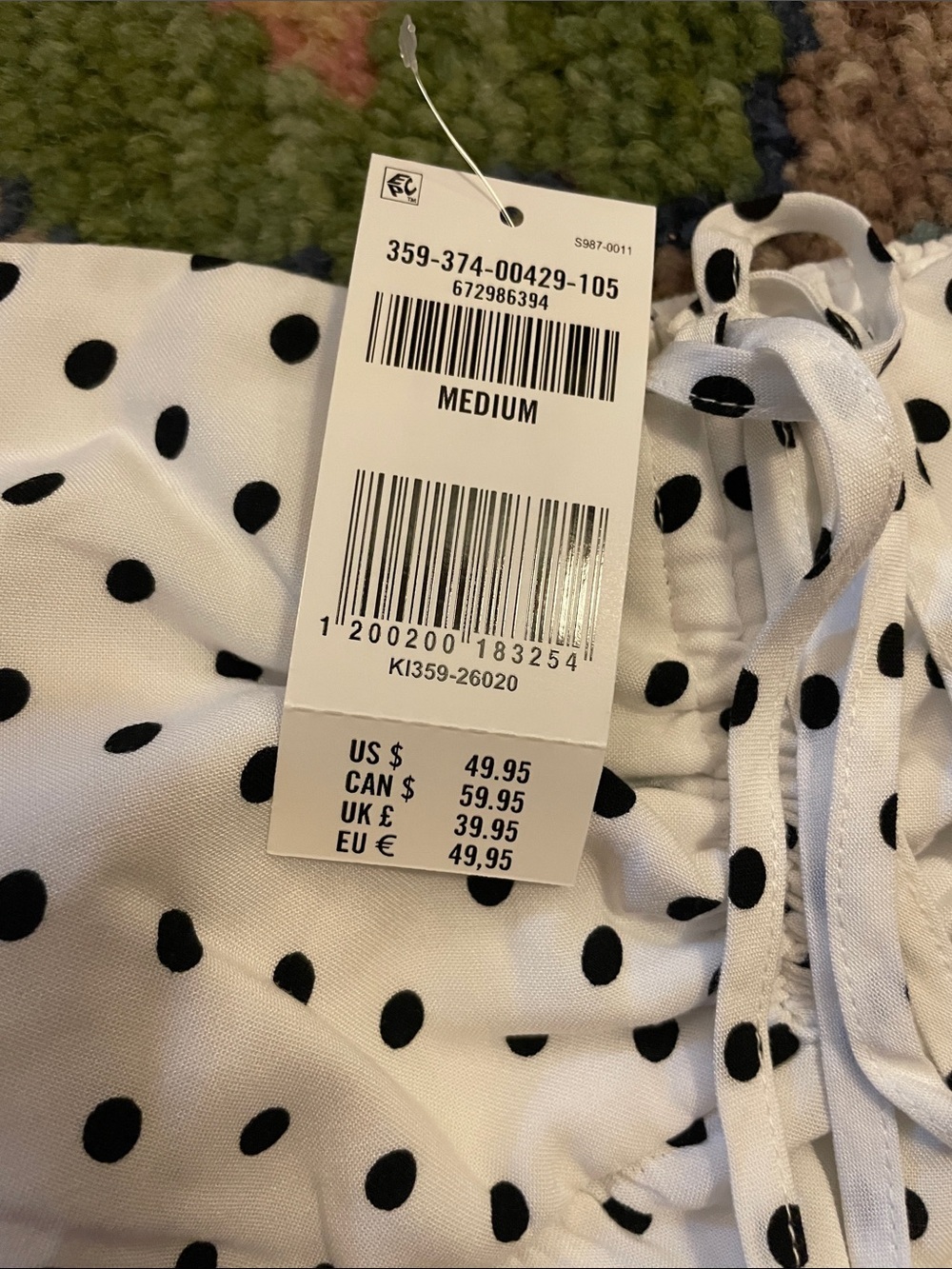 Hollister White Strapless Polka Dot Dress - Picture 2 of 2